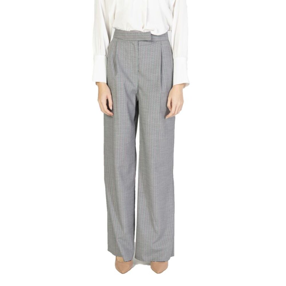 Rinascimento Wide Leg Pinstripe Pants Women pink Trousers
